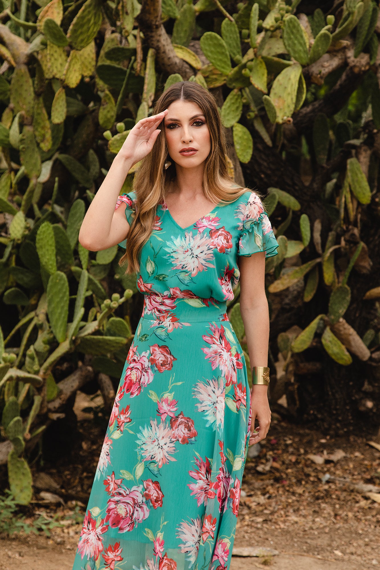 Blusa volante estampada - Sabina
