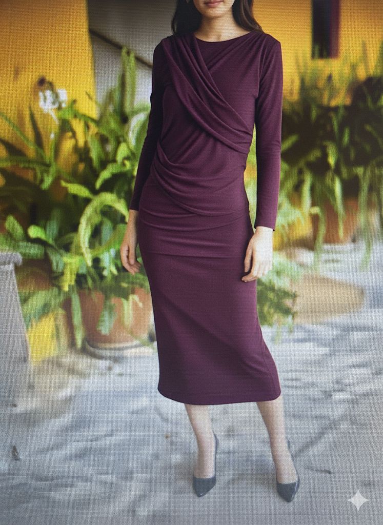 Vestido Jaca Burdeos