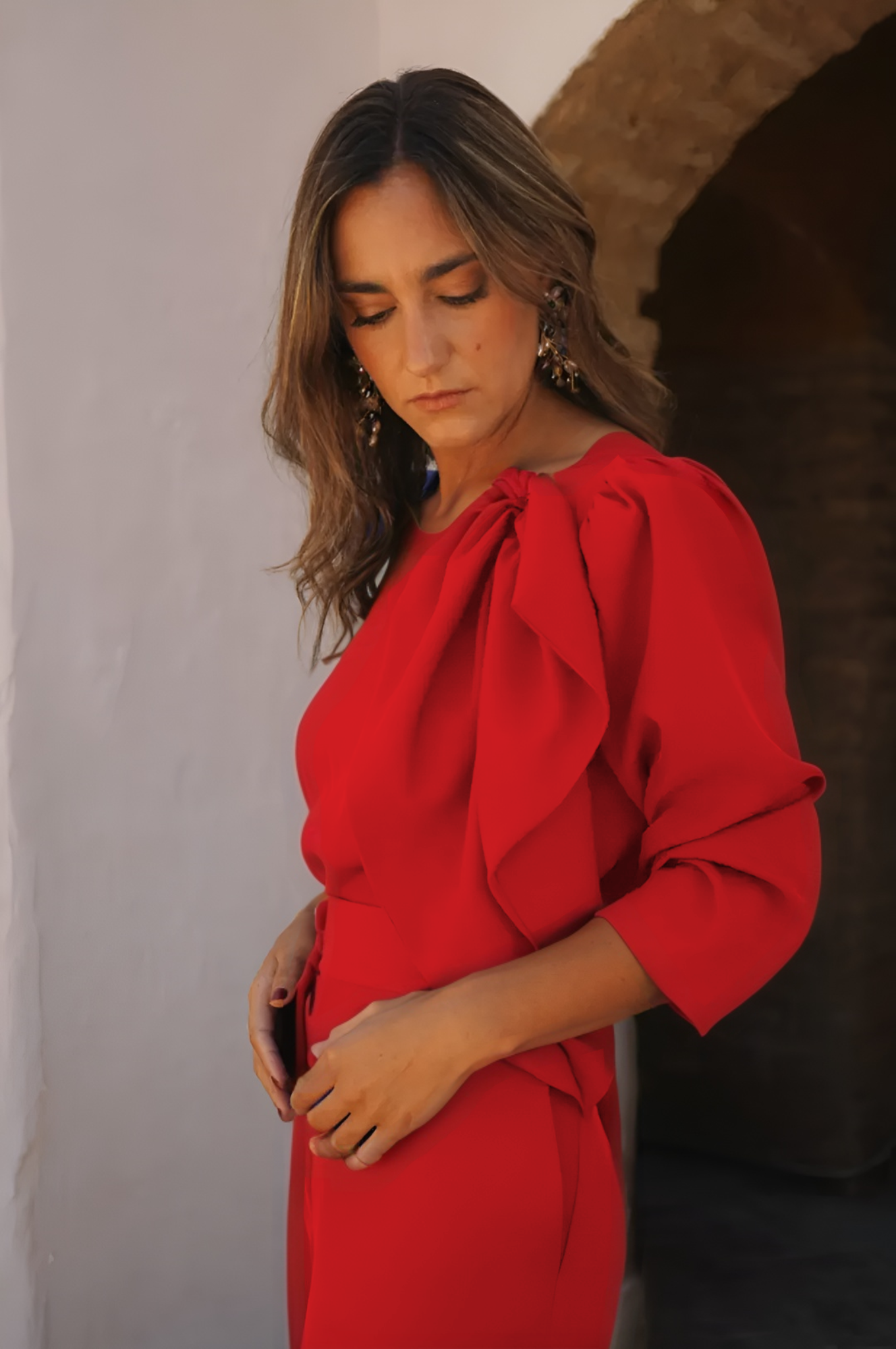 Conjunto pantalon y blusa lazo