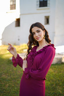 Blusa volante cuello gasa liso