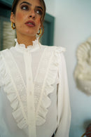 Blusa volante de pico