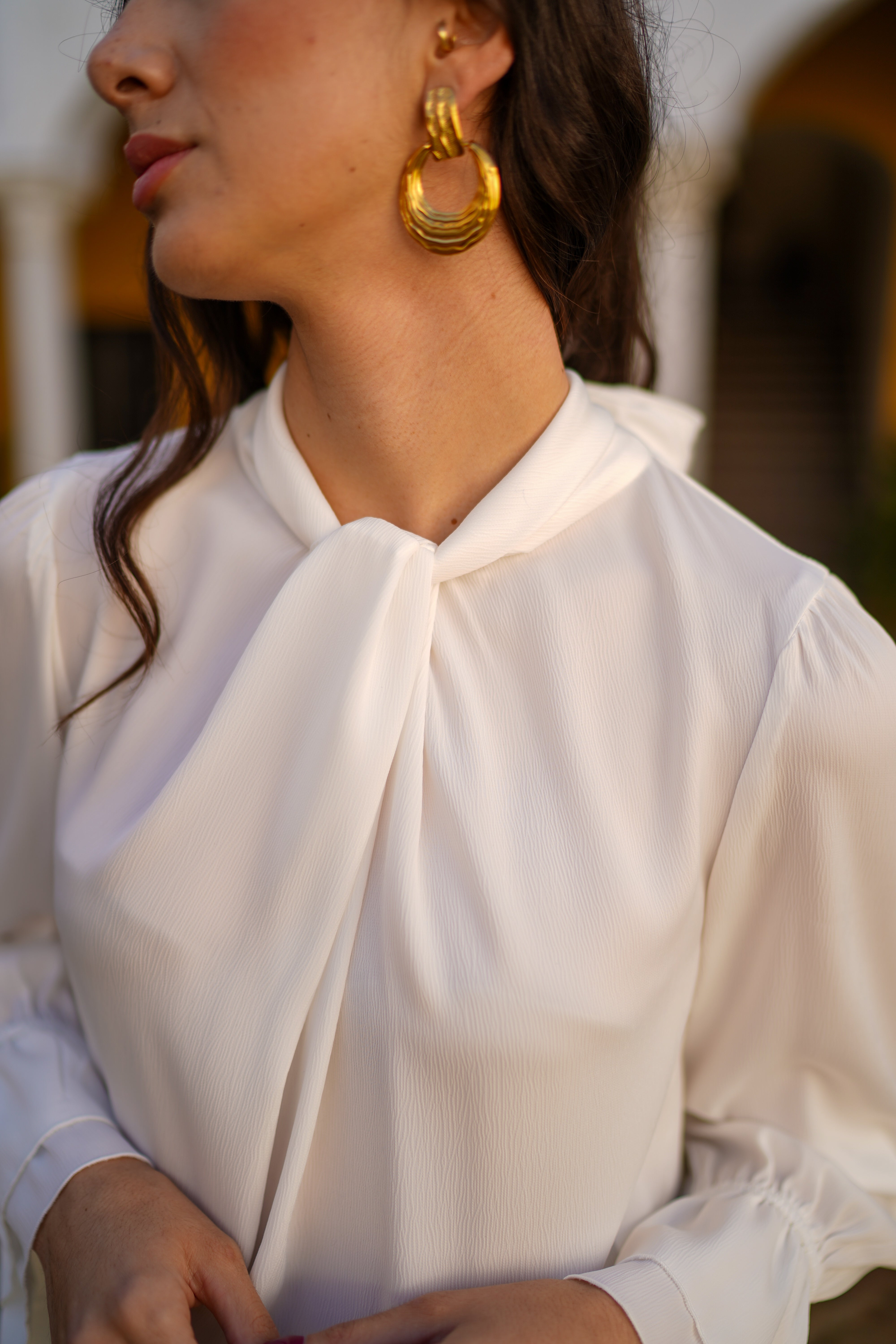 Blusa nudo cuello lisa