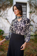 Blusa lazada estampada