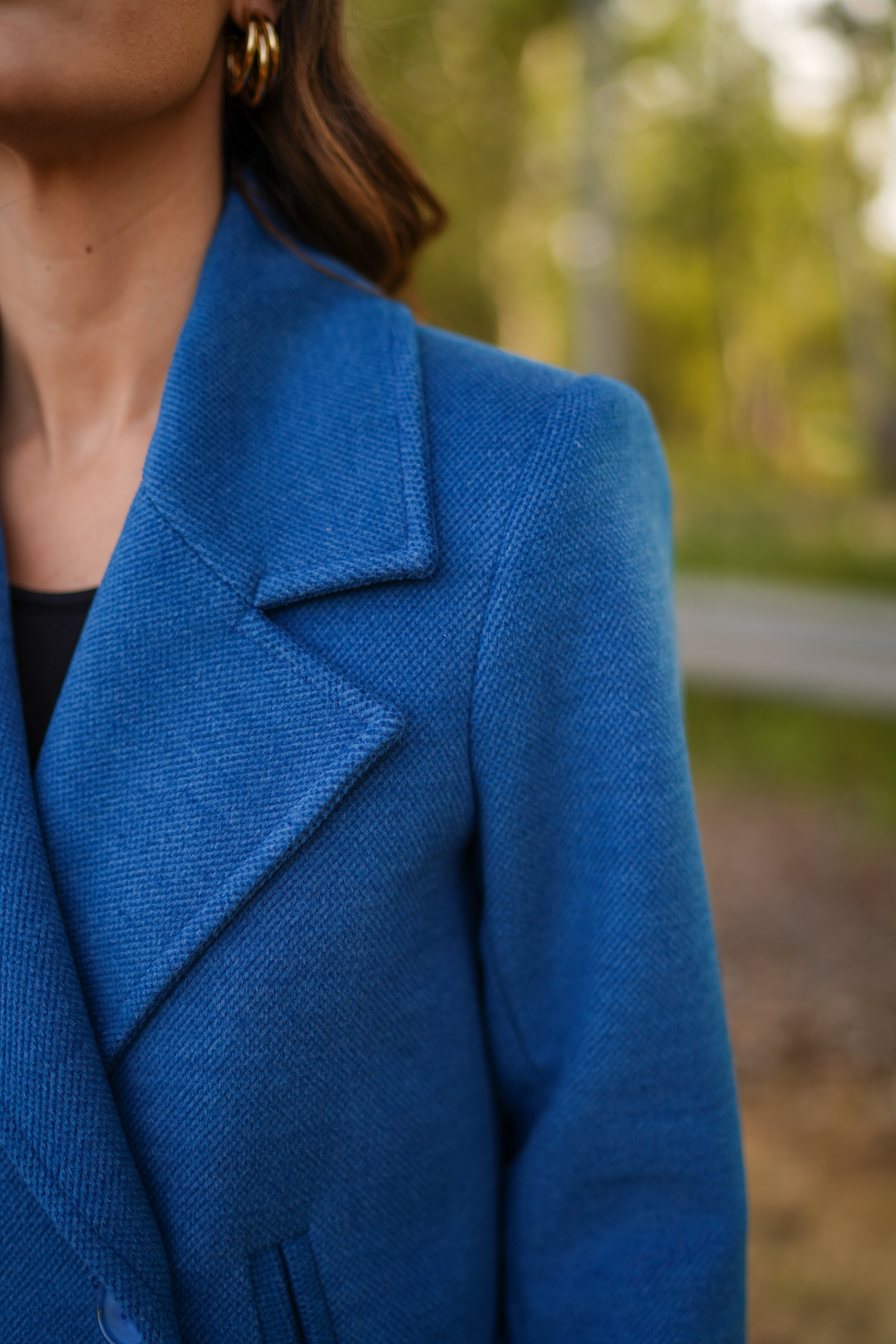 Chaqueton Corto Cruzado Azul Pavo