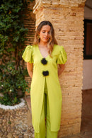 Conjunto bluson y pantalon pompones