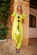 Conjunto bluson y pantalon pompones