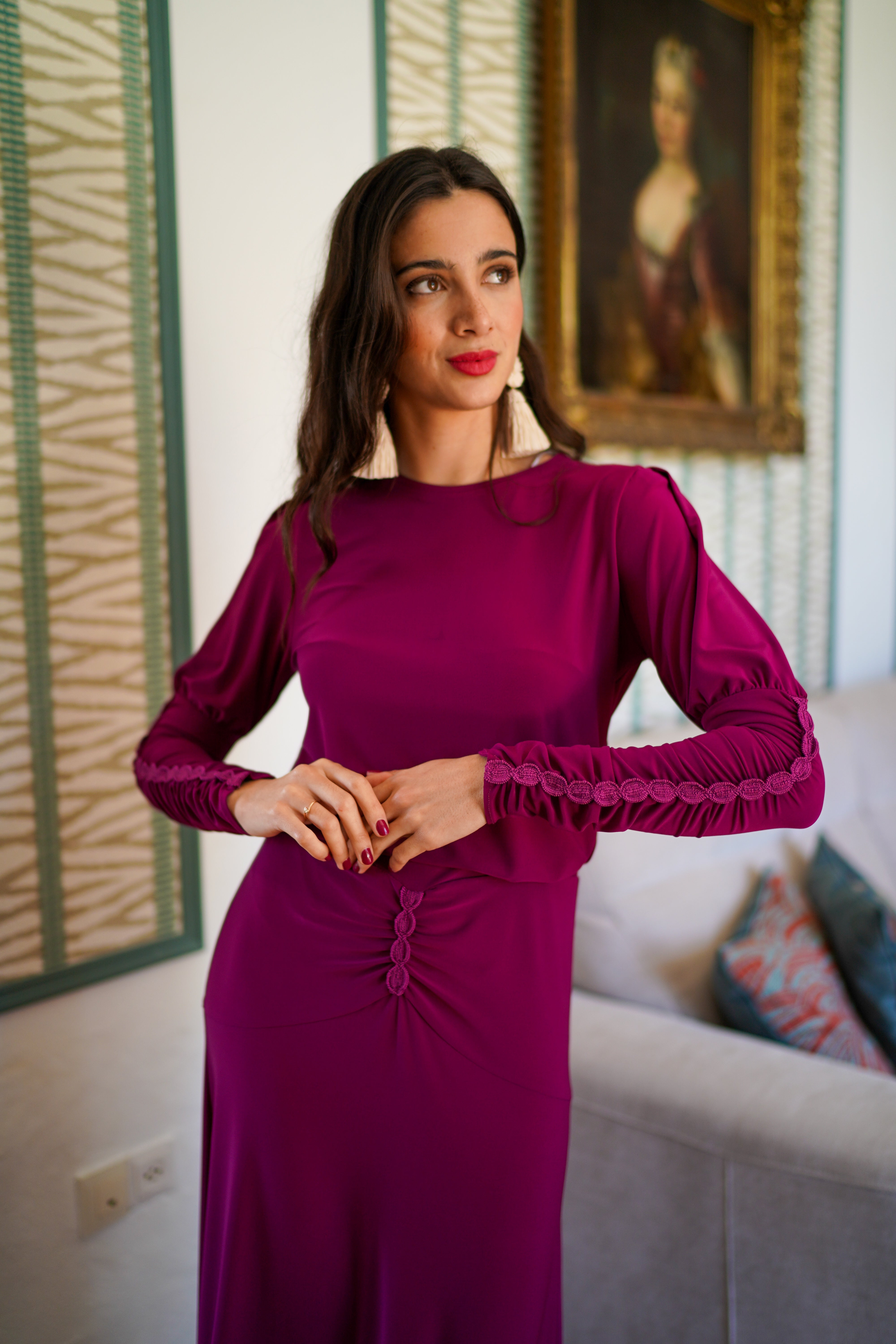 Conjunto falda con hondulina liso
