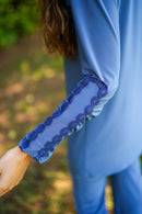 Conjunto con hondulina y pantalon liso