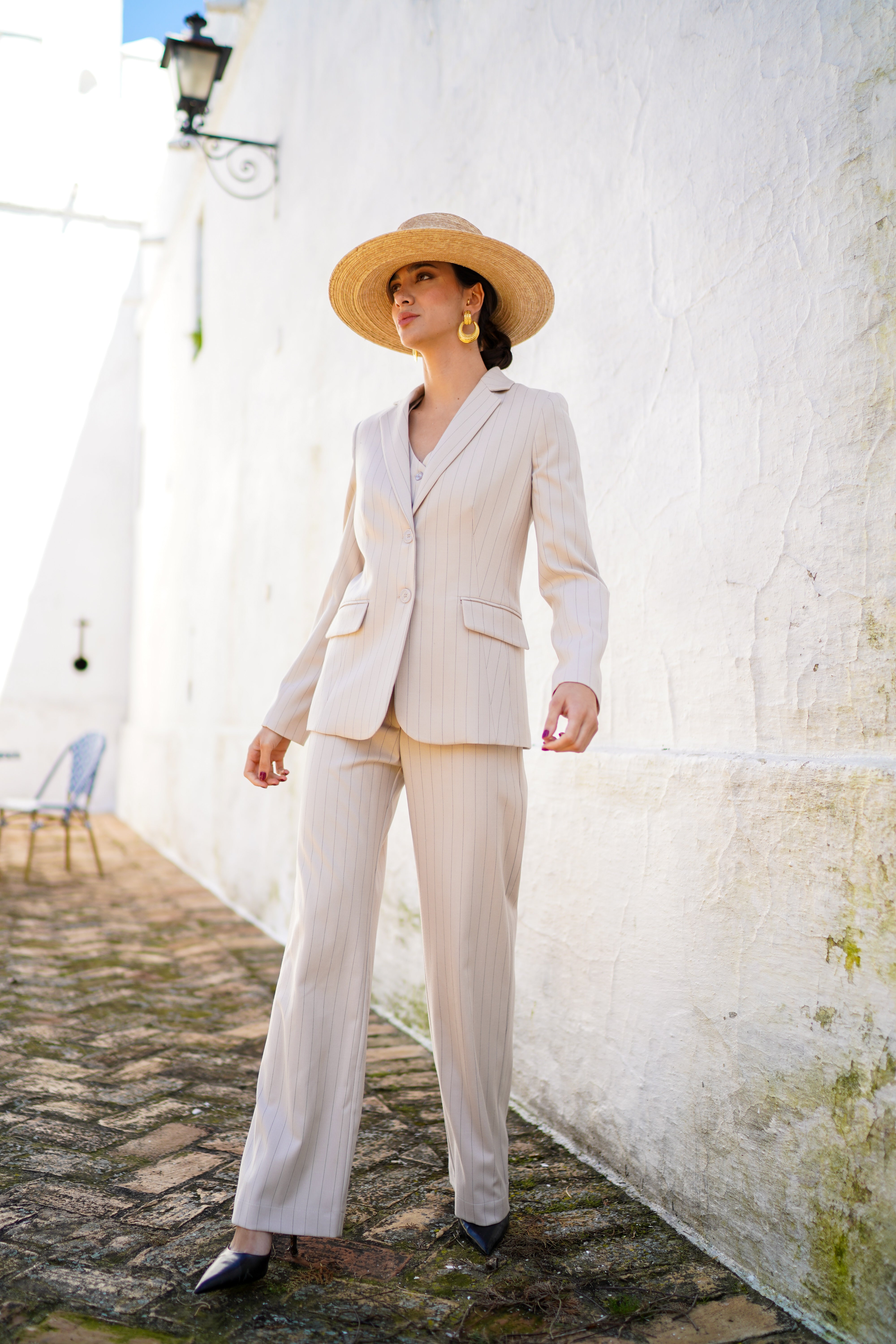 Conjunto de pantalon rayas