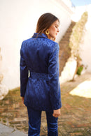 Conjunto brocado con carteras y fajin