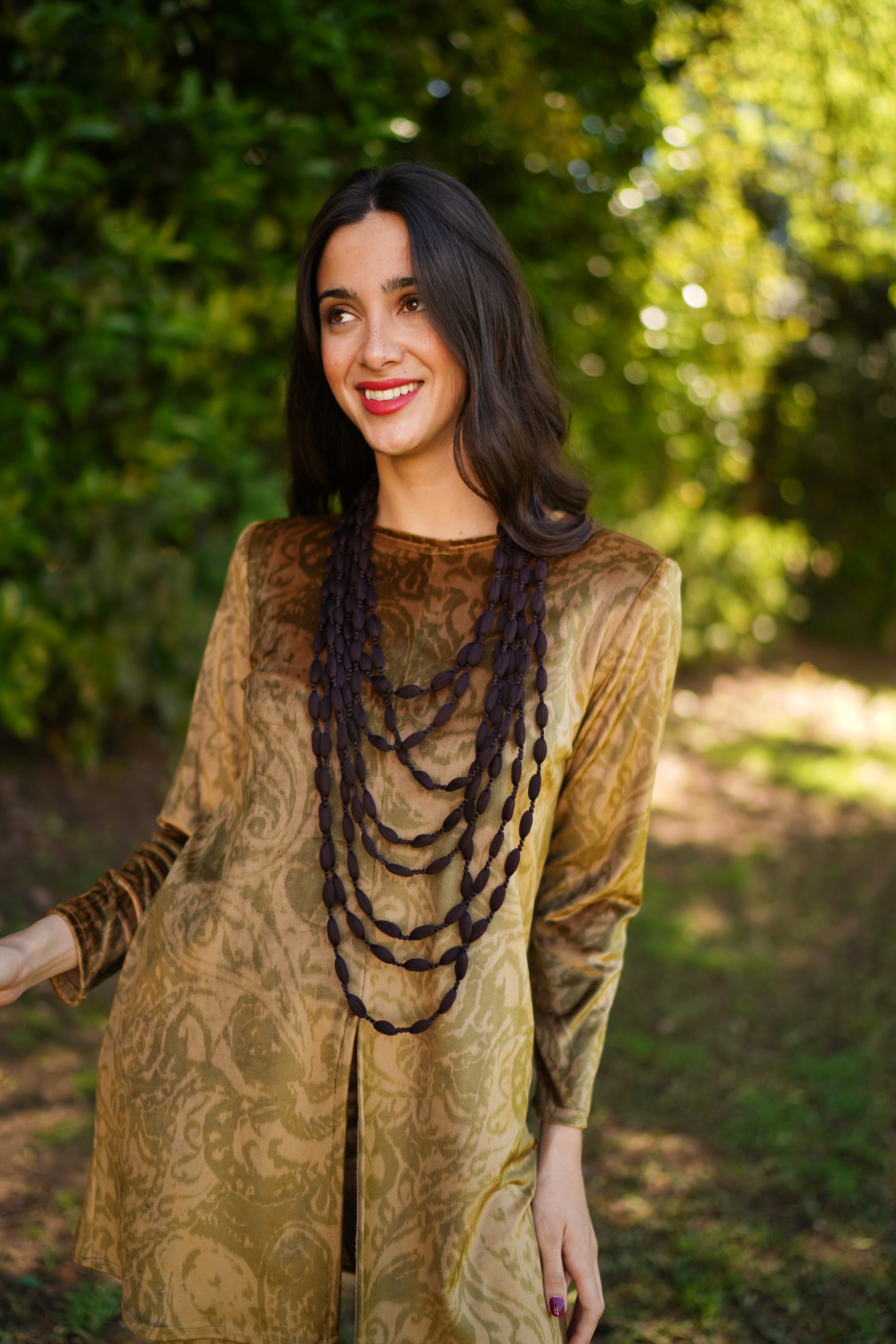 Conjunto de terciopelo estampado