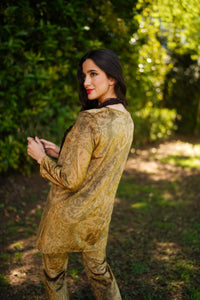 Conjunto de terciopelo estampado