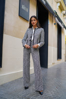 Chaqueta Chanel cuadros Negro