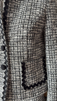 Chaqueta Chanel cuadros Negro