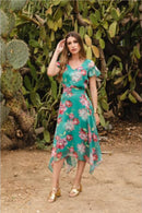 Falda picos estampada