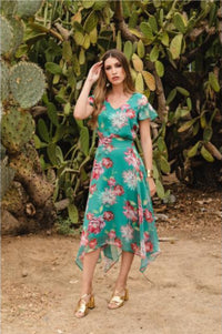 Falda picos estampada