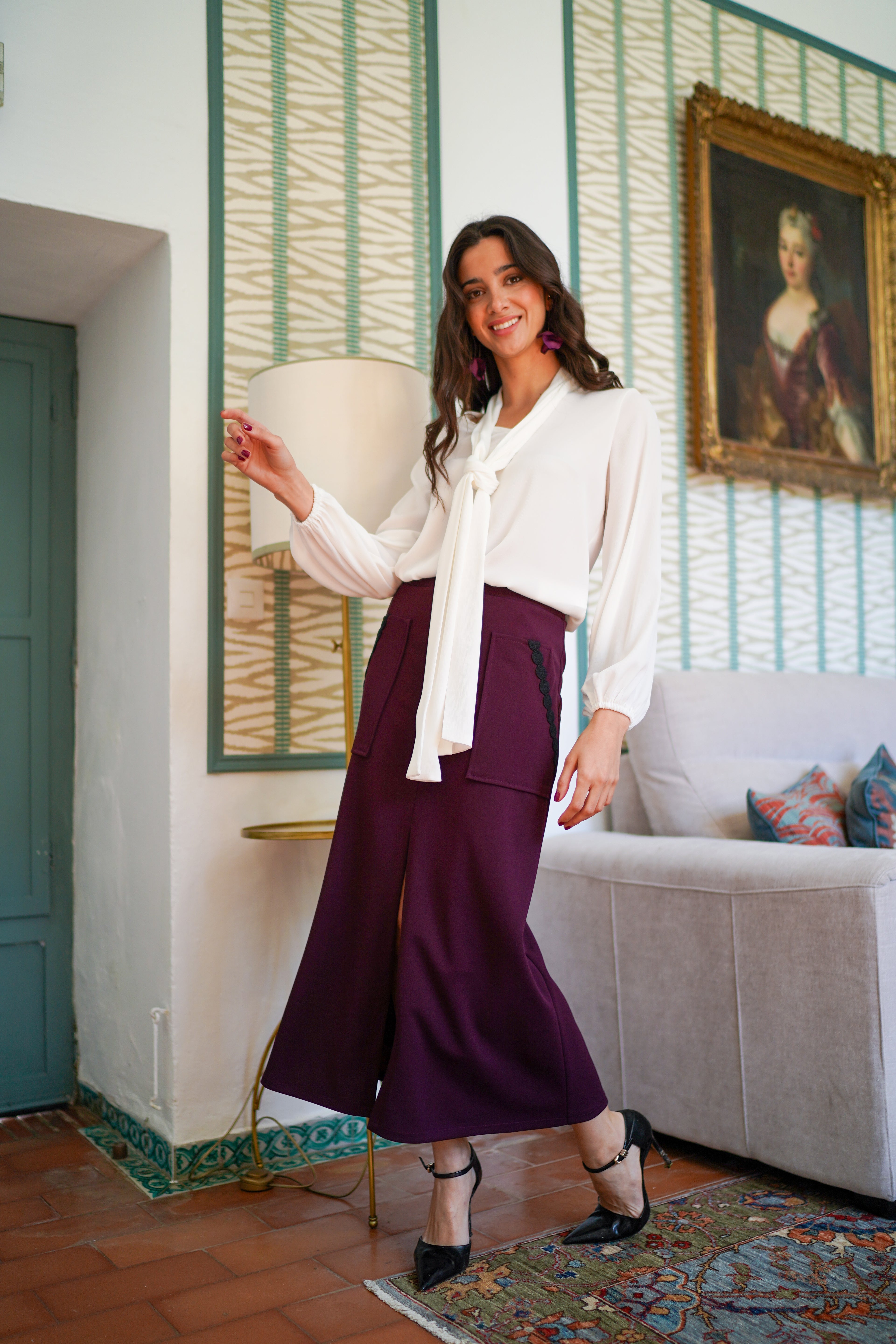 Falda bolsillos neocrep lisa