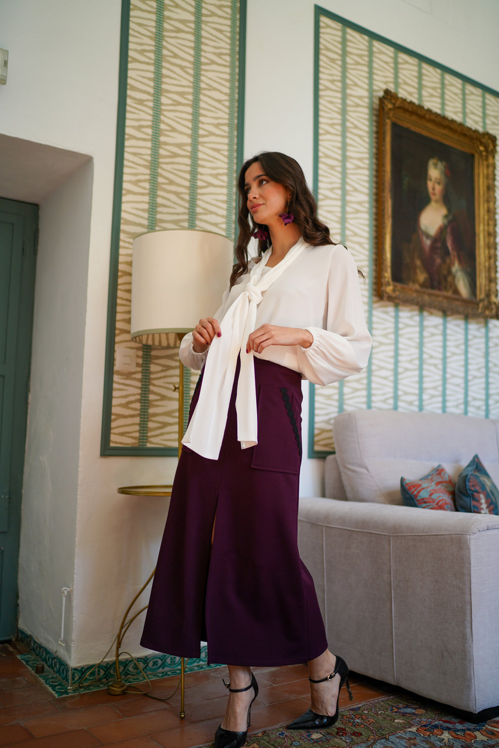 Falda bolsillos neocrep lisa