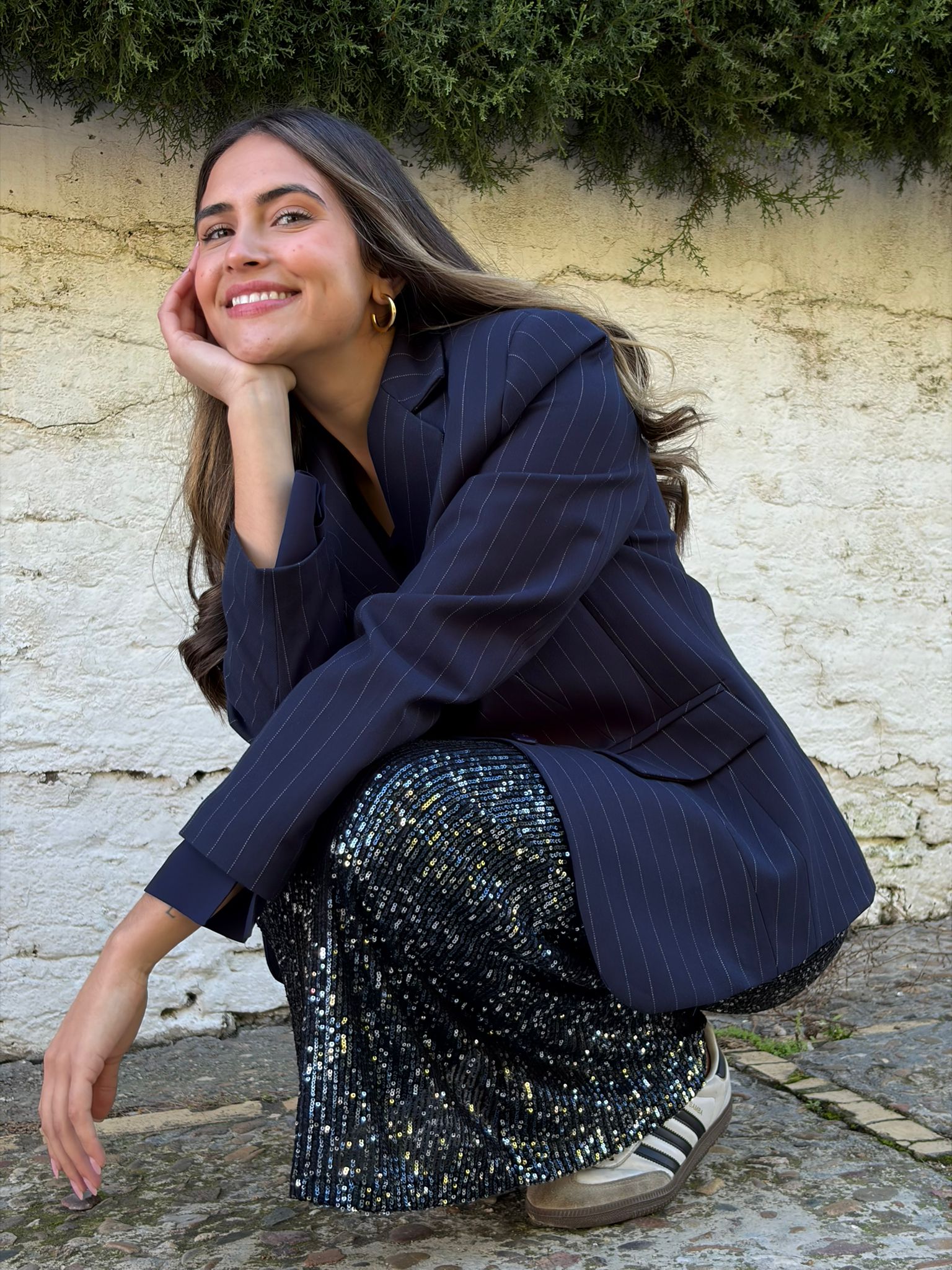 Falda Luna Azul Marino