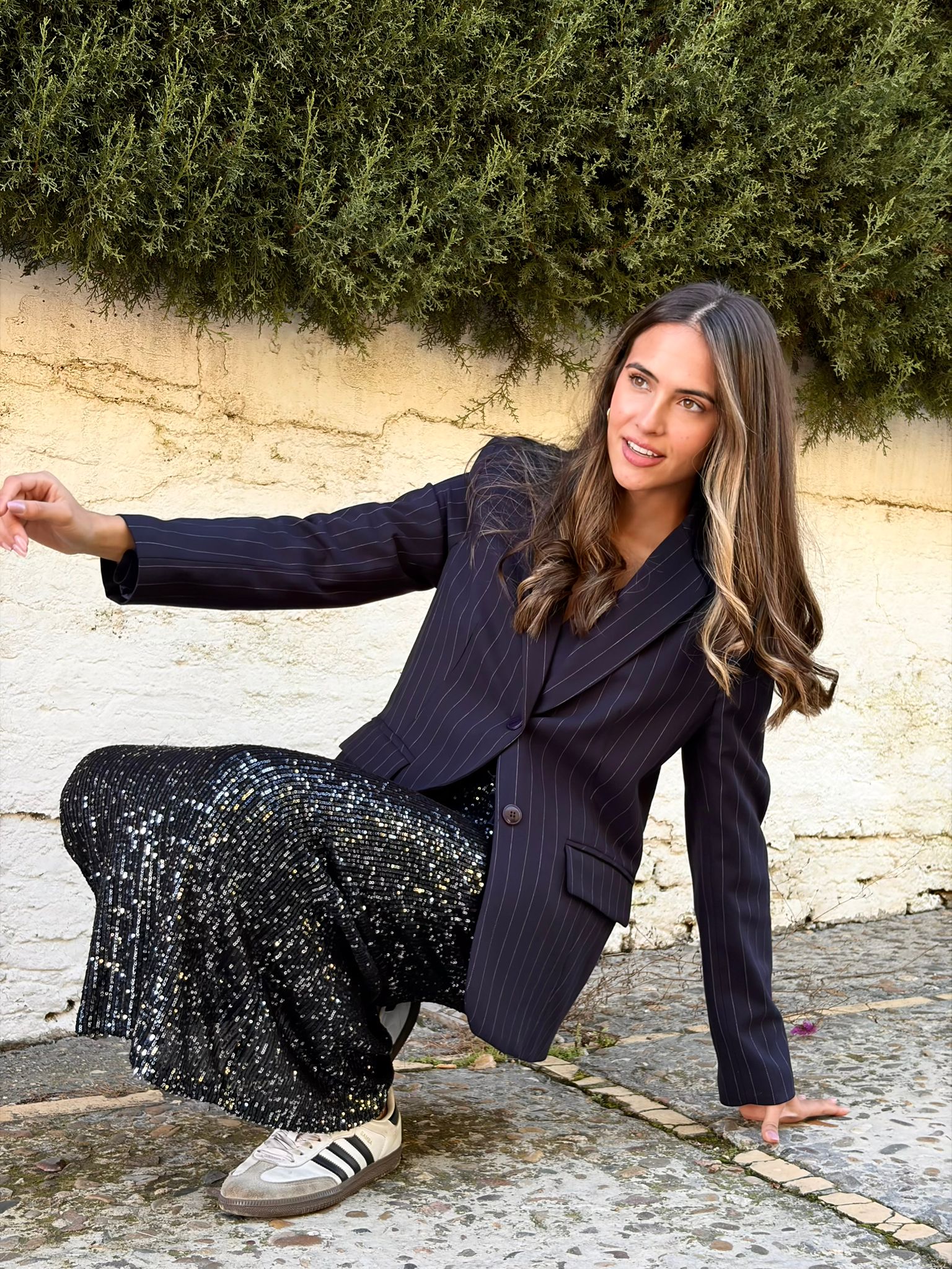 Falda Luna Azul Marino