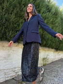 Falda Luna Azul Marino