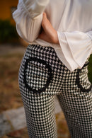 Pantalon bolsillos redondos estampado