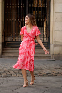 Vestido manga capa
