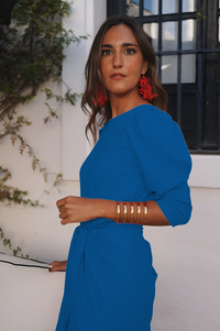 Vestido nudo midi