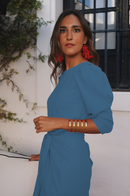 Vestido nudo midi