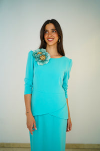 Vestido corto doble faldon ( mod. 625-034 midi)