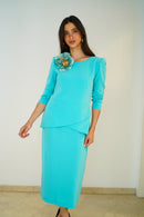Vestido corto doble faldon ( mod. 625-034 midi)