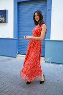 Vestido sisa fajin drapeado
