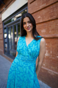 Vestido sisa fajin drapeado