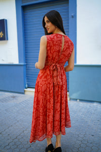 Vestido sisa fajin drapeado