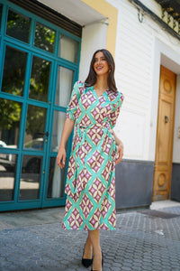 Vestido envolvente estampado
