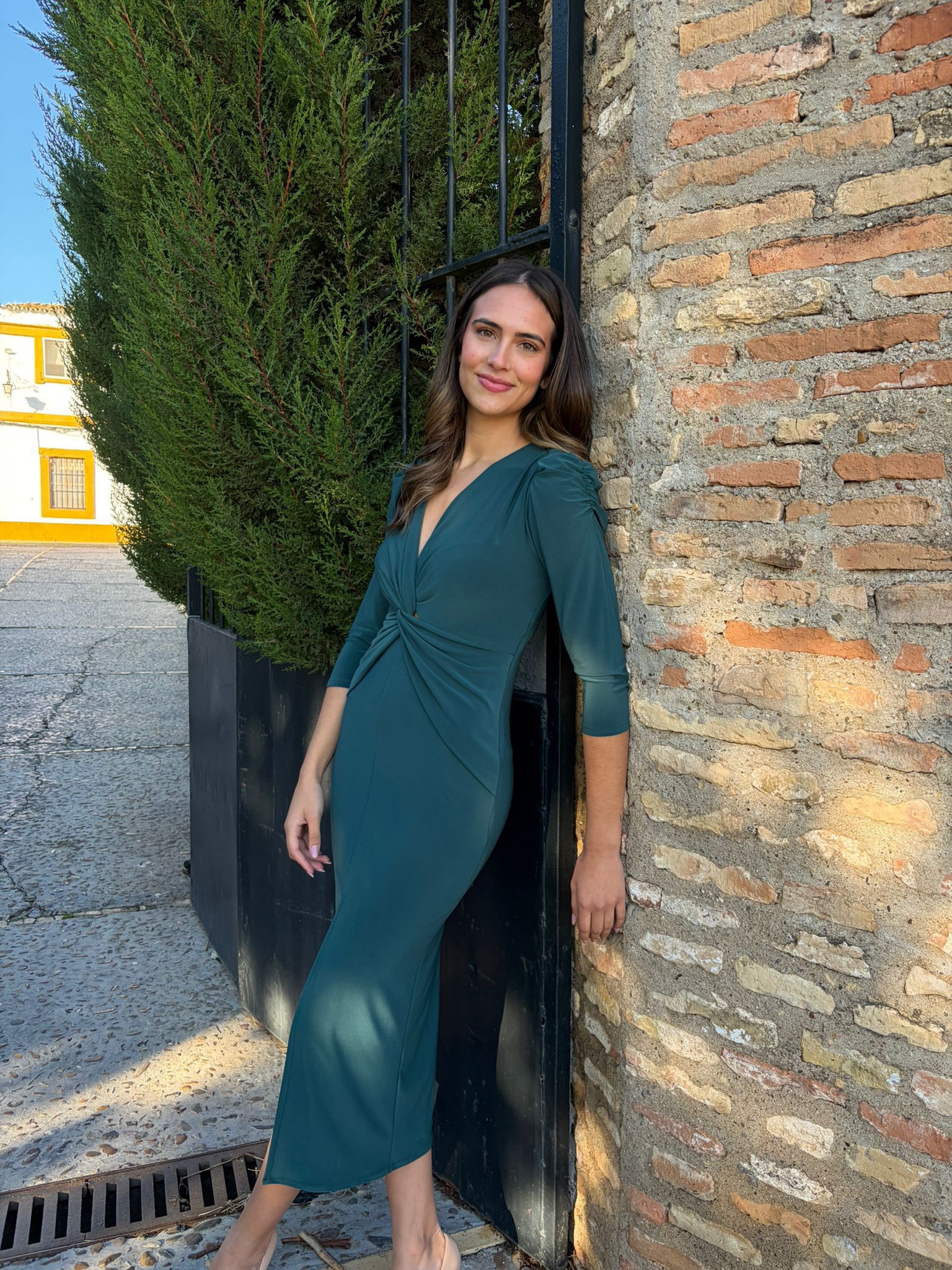 Vestido Cazorla Verde Botella
