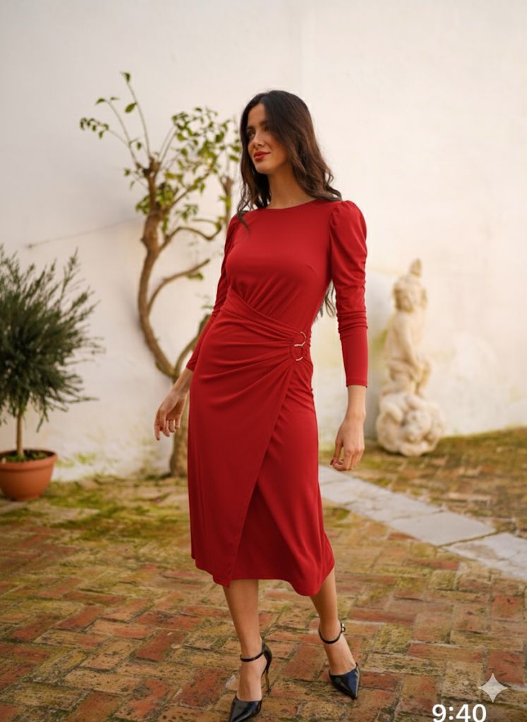 Vestido Almagro Rojo
