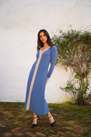 Vestido con cenefa liso