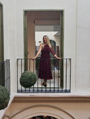 Vestido Amaranto Borgoña