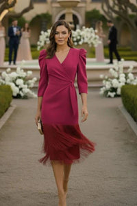 Vestido doble fleco Buganvilla