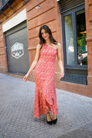 Vestido desigual volantes capas