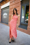 Vestido desigual volantes capas