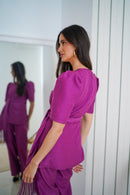 Conjunto Liso fajin flecos