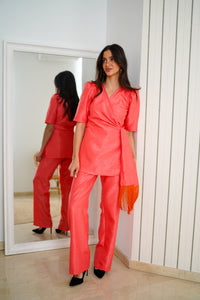 Conjunto Liso fajin flecos