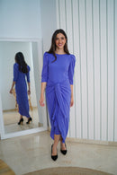 Vestido nudo midi