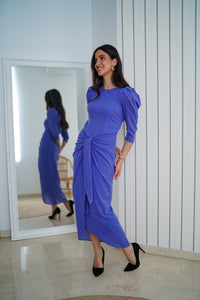 Vestido nudo midi