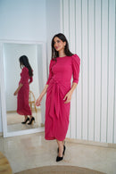 Vestido nudo midi