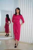 Vestido nudo midi