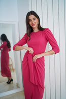 Vestido nudo midi