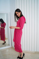 Vestido nudo midi